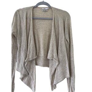 Vince Womens Cashmere Open Front Semi Cropped Cardigan In Beige Gray  Size M